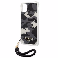Guess GUHCN61KSARBK iPhone 11 6.1" / Xr melns/melns cietais apvalks Camo kolekcija