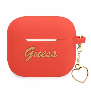 Guess GUA3LSCHSR AirPods 3 apvalks sarkans/sarkans Silikona Sirds kolekcija