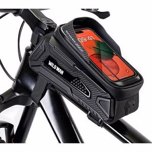 WILDMAN ceļojumu soma velosipēda rāmim ar rāvējslēdzēju, 2L (4 "- 7"), M30, melna