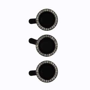 Rūdītais stikls HARD DIAMOND kamerai (LENS) Samsung Galaxy S24 Plus melns (3 gab. lēcas)