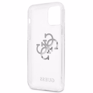 Guess GUHCP12LKS4GSI iPhone 12 Pro Max 6.7" Caurspīdīgs cietais apvalks 4G Sudraba piekariņi kolekcija