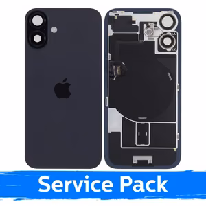 Back Cover Compatible With Apple iPhone 16 Plus / Black / (Service Pack)