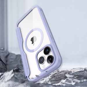 iPhone 15 Pro Max Magnētiskais MagSafe Atveramais apvalks Dux Ducis Skin X Pro - violets