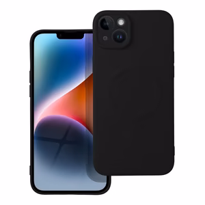 Silicone Mag Cover maciņš iPhone 14 Plus Silicone Mag Cover compatible with MagSafe, melns