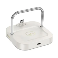 Galda lādētājs Hoco 2in1 USB C PD QC 3A 30W + bezvadu uzlāde 5W CQ16B balts