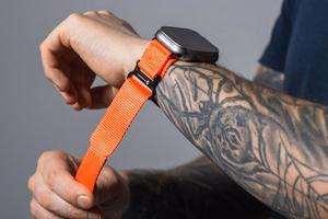 FORCELL F-DESIGN FA05 neilona siksniņa APPLE pulkstenim 38 / 40 / 41 mm oranža