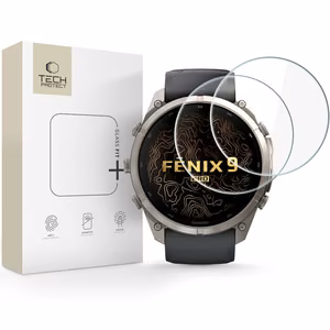 Tech-Protect Glass Fit+ rūdīta stikla aizsargi modelim Garmin Fenix 9 Pro 51 mm, 2 gab.