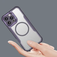 Leading Series Magnētiskais silikona viedtālruņa apvalks iPhone 16 Pro Max - violeta