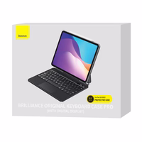 BASEUS BRILLIANCE MAGNETIC MACIŅŠ WIRELESS KEYBOARD WITH DISPLAY IPAD PRO 11'' (2018/2020/2021) / IPAD AIR 4 10.9'' / IPAD AIR 5 10.9'' / IPAD 10 10.9'' (2022) PELĒKS