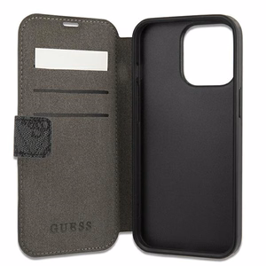 Guess GUBKP13X4GMGGR iPhone 13 Pro Max 6.7" vāciņš pelēks - 4G Liels metāla logotips