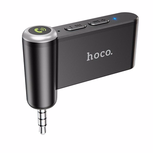 AUX Bluetooth uztvērējs Hoco Jack 3,5 mm E58 melns