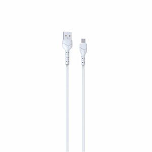 Devia kabelis Kintone EC144 USB - MicroUSB 1,0 m 2,1A balts