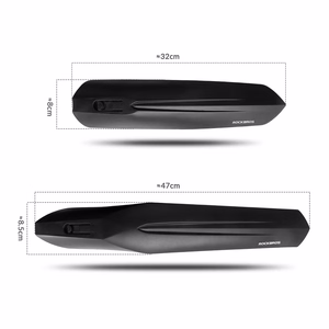Rockbros FK-880 priekšējie un aizmugurējie velosipēda dubļusargi 24" velosipēdiem - melni
