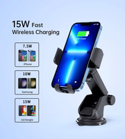 Auto lādētāja turētājs Choetech T203-F 15W Gravity Car Charger Holder Holder melns