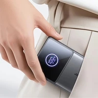 Joyroom JR-PR1 10000mAh 22.5W portatīvais lādētājs ar iebūvētu izvelkamu USB-C kabeli - melna