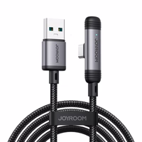 Joyroom S-A56 EnjoyX sērijas 90° USB-A - USB-C 3A kabelis 1.2m - melns