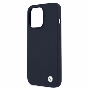 BMW Silicone Signature viedtālruņa apvalks iPhone 13 Pro Max 6.7" - tumši zils
