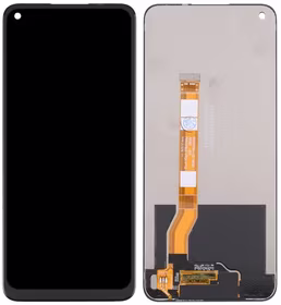 LCD screen Realme 8i/9i/Narzo 50 4G/Oppo A96 4G ar touch screen Melns ORG