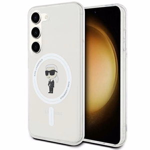 Karl Lagerfeld IML Ikonik magnētiskais viedtālruņa apvalks Samsung Galaxy S23 - caurspīdīgs