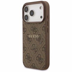 GUESS viedtālruņa apvalks (m) IPHONE 17 Pro ar MagSafe saderīgs PU 4G Ring Classic Logo - brūns