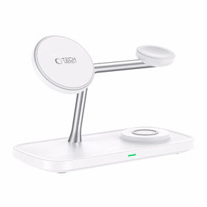 Tech-Protect QI15W-A45 3в1 Беспроводное зарядное устройство с MagSafe для устройств Apple - белый