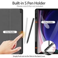 Dux Ducis Domo atverams un gudrs miega apvalks planšetdatoram Samsung Galaxy Tab S9 - melns