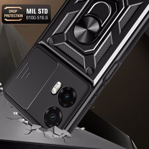 Tech-Protect CamShield Pro viedtālruņa apvalks Motorola Moto G35 5G - melns