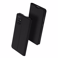 DUX DUCIS Skin Pro grāmatiņas tipa viedtālruņa apvalks Samsung Galaxy A71, melns