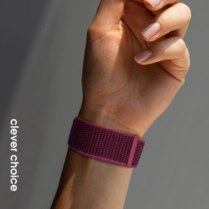 Crong Nylon Apple Watch sporta siksniņa, 38/40/41/42 mm, Magenta Fusion
