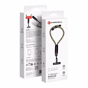 FORCELL F-DESIGN R10X40 rokas telefona siksniņa ar regulējamu garumu (maks. 20cm cilpā) zaļa rozā violeta