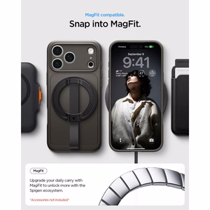Spigen Thin Fit MagSafe maciņš iPhone 17 Pro / 18 Pro, melns