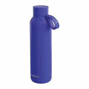 Quokka Solid With Strap nerūsējošā tērauda termopudele ar siksniņu, 630 ml, Krēslas zila
