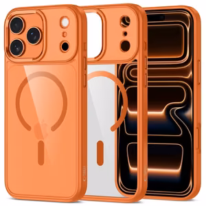 Чехол Tech-Protect MagMat MagSafe для iPhone 17 Pro Max (прозрачный оранжевый)