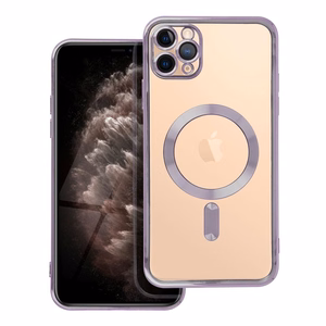 Чехол для iPhone 11 PRO MAX Electro Mag Cover совместимый с MagSafe фиолетовый