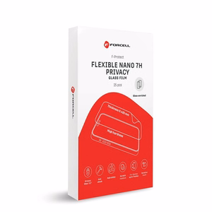 Hibrīda nano stikla plēve griešanas iekārtai Forcell F-Protect Flexible NANO 7H PRIVACY 196 x 125 mm 25 gab.