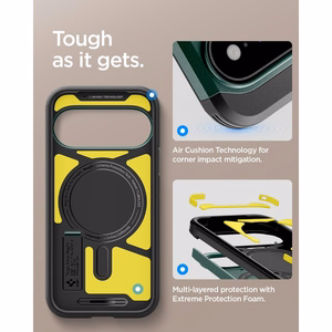 Spigen Tough Armor Mag MagSafe maciņš, paredzēts Google Pixel 11 Pro, tumši zaļš