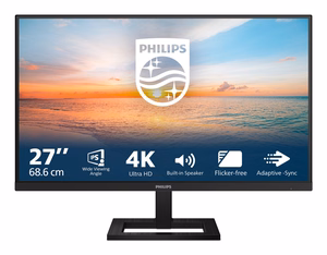 Philips 1000 series 27E1N1800AE/00 monitors 68,6 cm (27") 3840 x 2160 pikseļi 4K Ultra HD LED melns