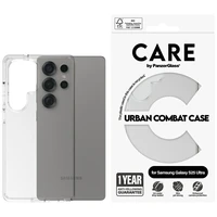 CARE by PanzerGlass Flagship Urban Combat viedtālruņa apvalks Samsung Galaxy S25 Ultra - caurspīdīgs