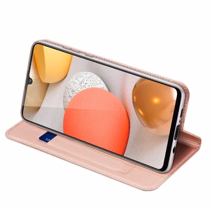 DUX DUCIS Skin Pro grāmatas tipa viedtālruņa apvalks Samsung Galaxy A42 5G - rozā