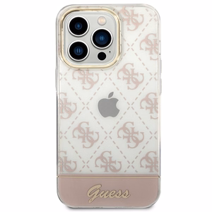 Guess GUHCP14LHG4MHP iPhone 14 Pro 6.1" rozā / rozā hardcase 4G Pattern Script
