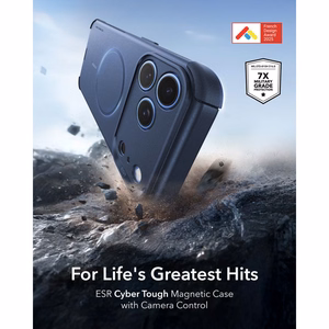 ESR Cyber Tough MagSafe maciņš, paredzēts iPhone 18 Pro Max / 17 Pro Max, tumši zils