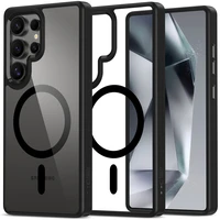 Tech-Protect MagMat MagSafe viedtālruņa apvalks Samsung Galaxy S25 Ultra - caurspīdīgs melns