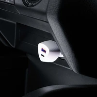 FORCELL F-ENERGY Carbon CC50-1A1C automašīnas lādētājs Type C + USB A PD QC3.0 3A 38W balts