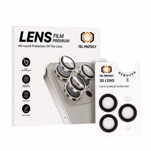 Tel Protect 3D Lens vīnsarkanie rūdītie aizsargstikli Apple iPhone 18 Pro / 18 Pro Max kameras lēcām (3 gab.)