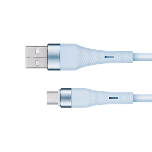 Kruger&Matz Basic USB–microUSB silikona kabelis, 1 m, zils
