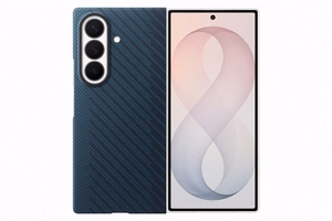 Samsung Galaxy Z Fold8 Ultra aramīda šķiedras magnētiskais vāciņš ar 2 pretatspīduma plēvēm, zils