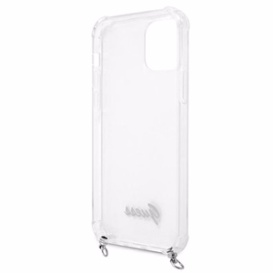 Guess GUHCP12LKC4GSSI iPhone 12 Pro Max 6.7" Caurspīdīgs cietais apvalks 4G Sudraba ķēde