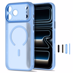 Tech-Protect MagPrime MagSafe CC maciņš, paredzēts iPhone 18 Pro / 17 Pro, matēti gaiši zils