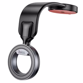 HOCO magnētiskais automašīnas turētājs centrālajai konsolei saderīgs ar MagSafe H71 melns metālisks pelēks