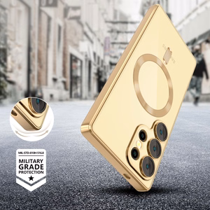 Tech-Protect MagFlex Magnētiskais Viedtālruņa apvalks Samsung Galaxy S25 Ultra - Caurspīdīgs Zelta